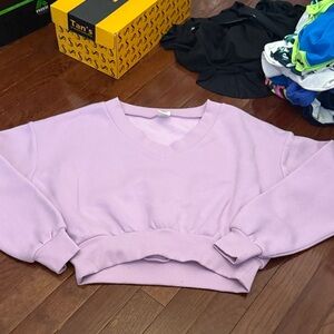 No Boundaries Light Purple V-Neck Top